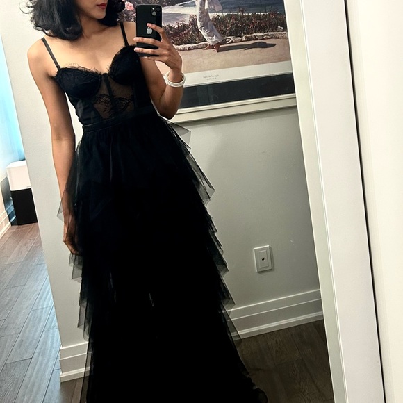 Kleinfeld Millie Tulle Lace Maxi Dress - Size S - Picture 2 of 9